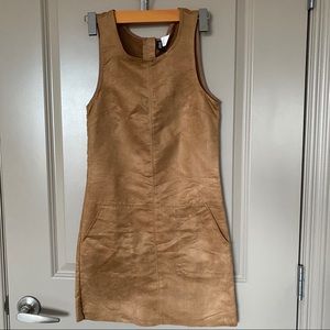 Nude suede dress